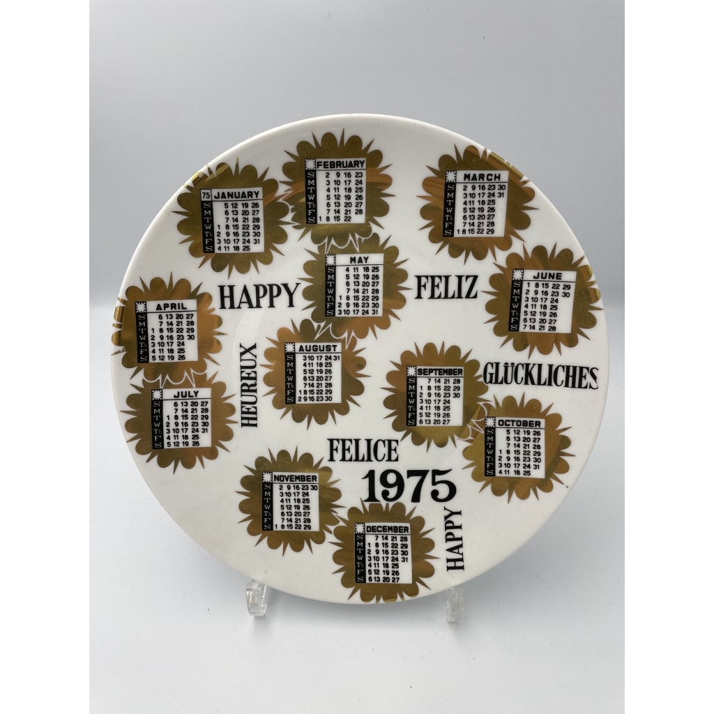 Suite de onze assiettes de la série Calendario par Piero FORNASETTI | Biron 