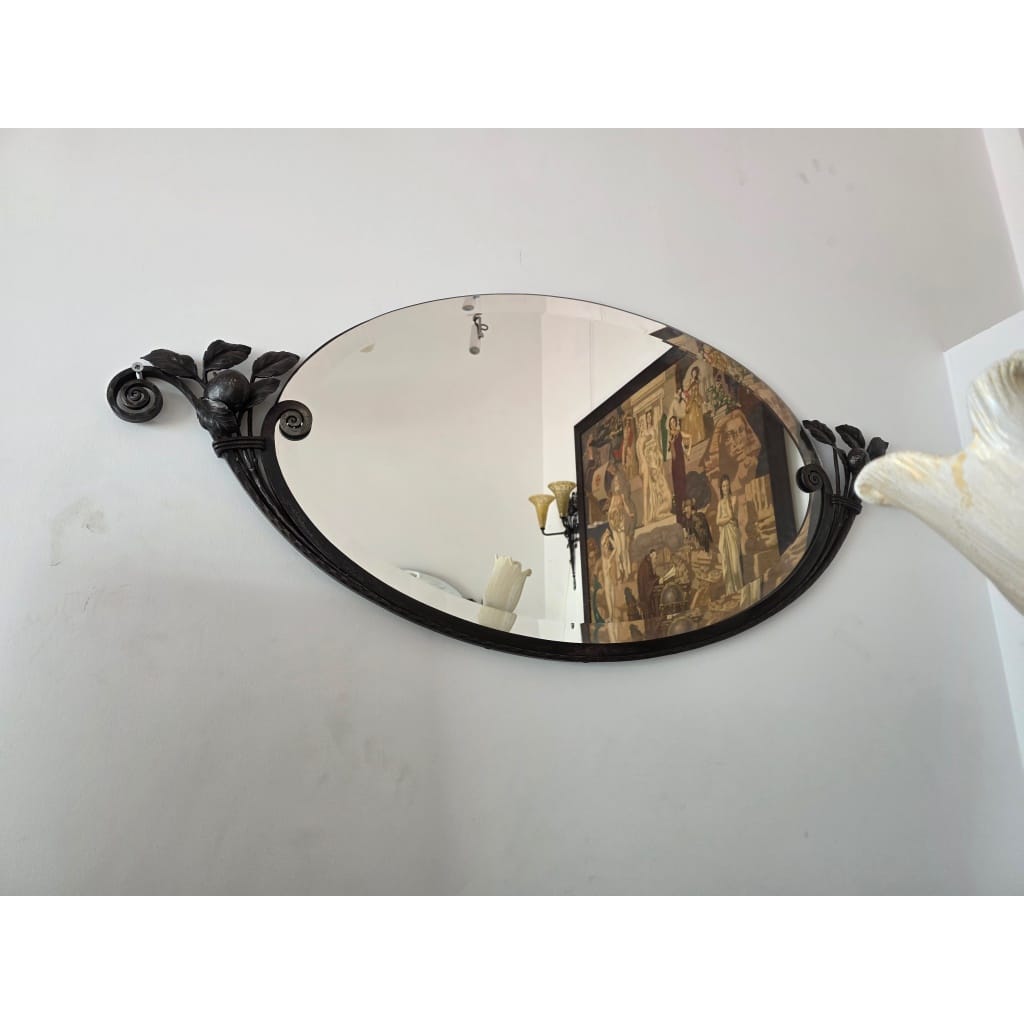 Paire de miroirs Art Déco en Fer Forgé, circa 1925 | Biron 