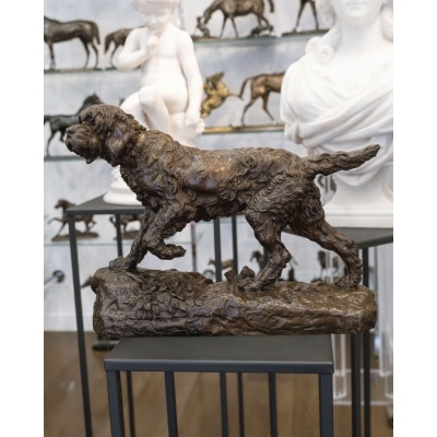 Sculpture - Le Chien Marco , Charles Valton (1851-1918) - Bronze