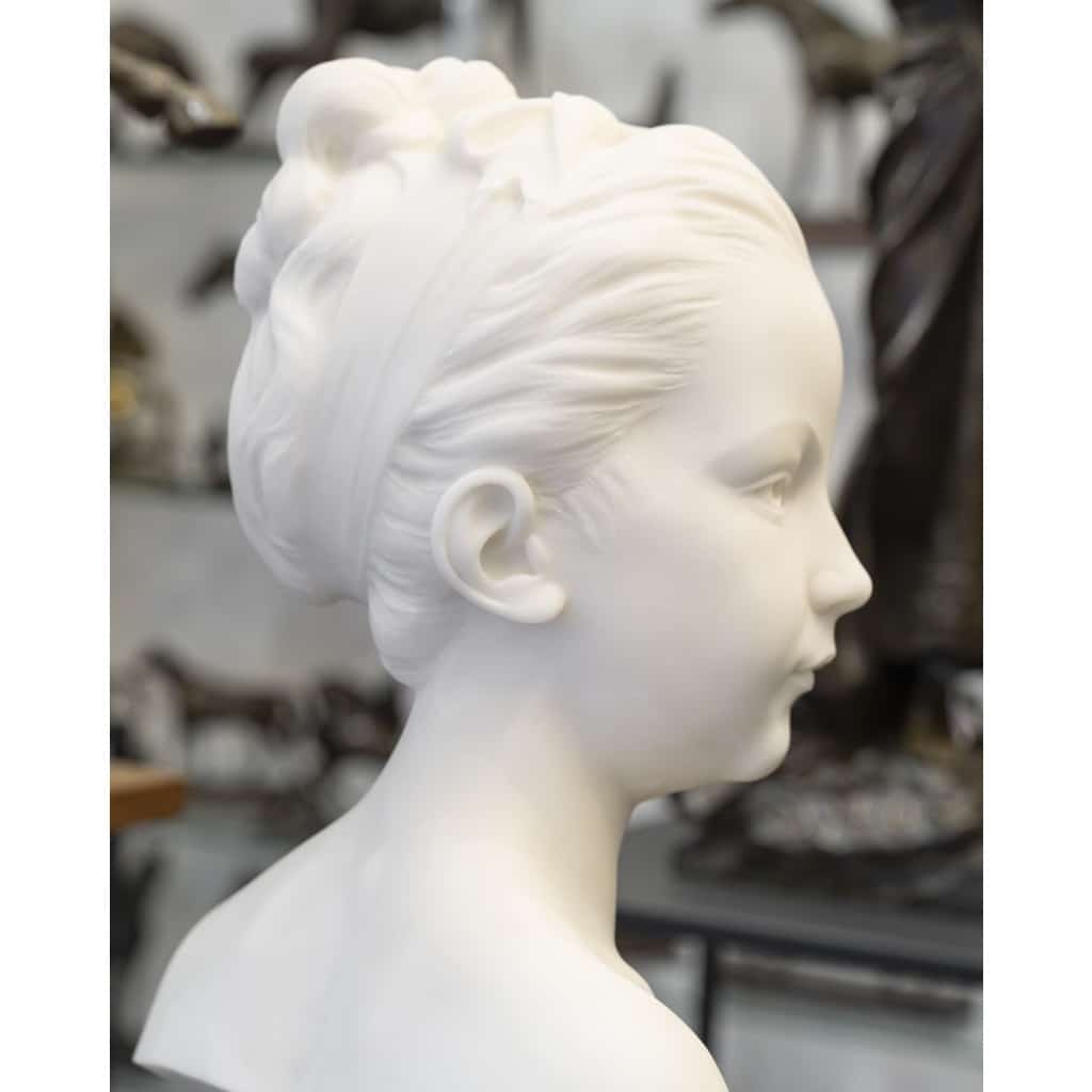 Buste De Marie – Louise Brongniart , Jean – Antoine Houdon (1741-1828) – Marbre | Biron 