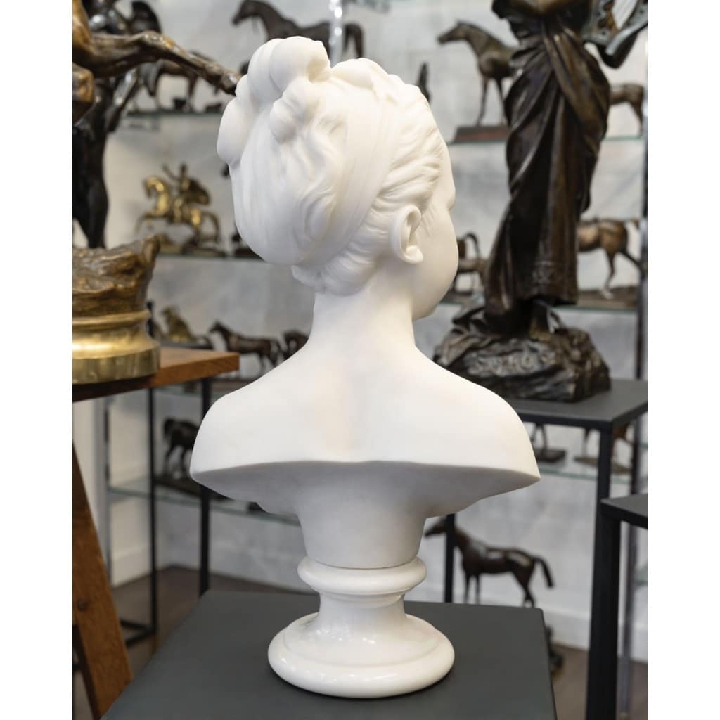 Buste De Marie – Louise Brongniart , Jean – Antoine Houdon (1741-1828) – Marbre | Biron 