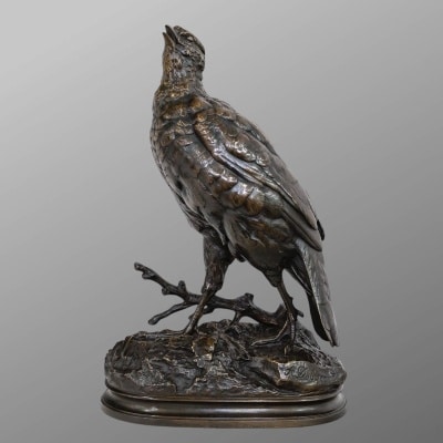 Sculpture - La Perdrix , Alfred Dubucand (1828 - 1894) - Bronze