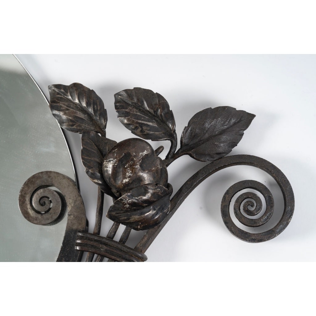 Paire de miroirs Art Déco en Fer Forgé, circa 1925 | Biron 