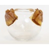 Marie-Claude Lalique – Vase « Erimaki » en Cristal Blanc et Ambre, France, 1988 | Biron 