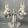 Paire de Candélabres Art Déco Moderniste métal argenté martelé de Jean DESPRES | Biron 