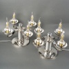 Paire de Candélabres Art Déco Moderniste métal argenté martelé de Jean DESPRES | Biron 