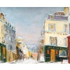 Serge Belloni (1925-2005) – La Rue des Saules sous la neige huile sur bois vers 1970 | Biron 