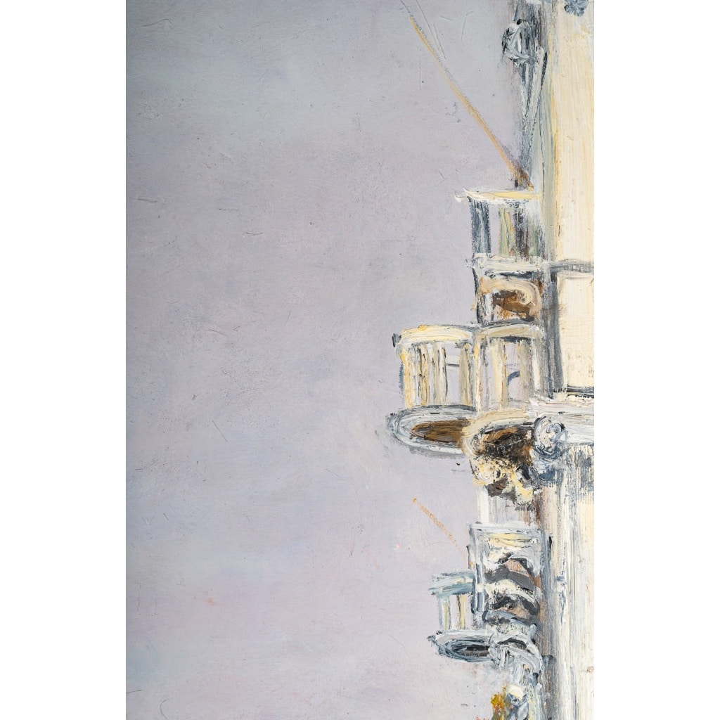 Serge Belloni (1925-2005) – Le Rialto et les Gondoles sur le Grand Canal huile sur panneau vers 1991 | Biron 
