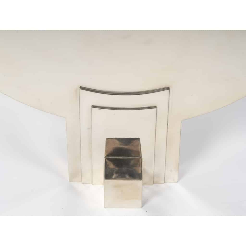 CLETO MUNARI – Chandelier moderniste à Sept bougies argent massif Circa 1980 | Biron 