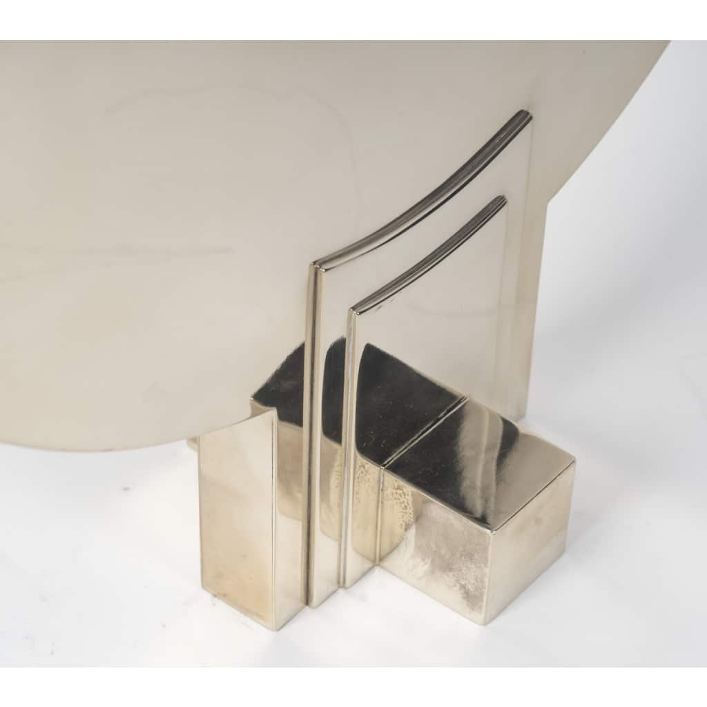CLETO MUNARI – Chandelier moderniste à Sept bougies argent massif Circa 1980 | Biron 