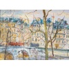 Serge Belloni (1925-2005) – Pont Louis Philippe, les Quais de Seine et Notre-Dame huile sur bois vers 1970 | Biron 