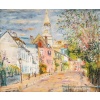 Serge Belloni (1925-2005) – Montmartre Rue de l’abreuvoir au printemps huile sur bois vers 1980 | Biron 