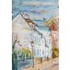 Serge Belloni (1925-2005) – Montmartre Rue de l’abreuvoir au printemps huile sur bois vers 1980 | Biron 