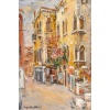 Serge Belloni (1925-2005) – Ruelle Fleurie de la Venise Authentique huile sur panneau vers 1980 | Biron 