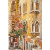 Serge Belloni (1925-2005) – Ruelle Fleurie de la Venise Authentique huile sur panneau vers 1980 | Biron 