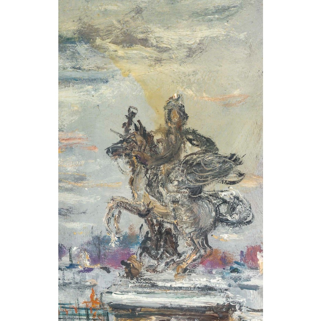Serge Belloni (1925-2005) – La Place de la Concorde huile sur toile datée 1973 | Biron 