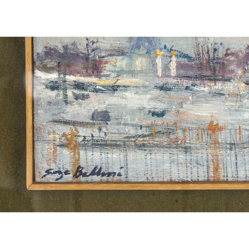 Serge Belloni (1925-2005) – La Place de la Concorde huile sur toile datée 1973 | Biron 