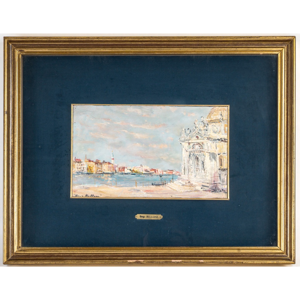 Serge Belloni (1925-2005) – Venise Vue Emblématique du Grand Canal huile sur toile vers 1979 | Biron 