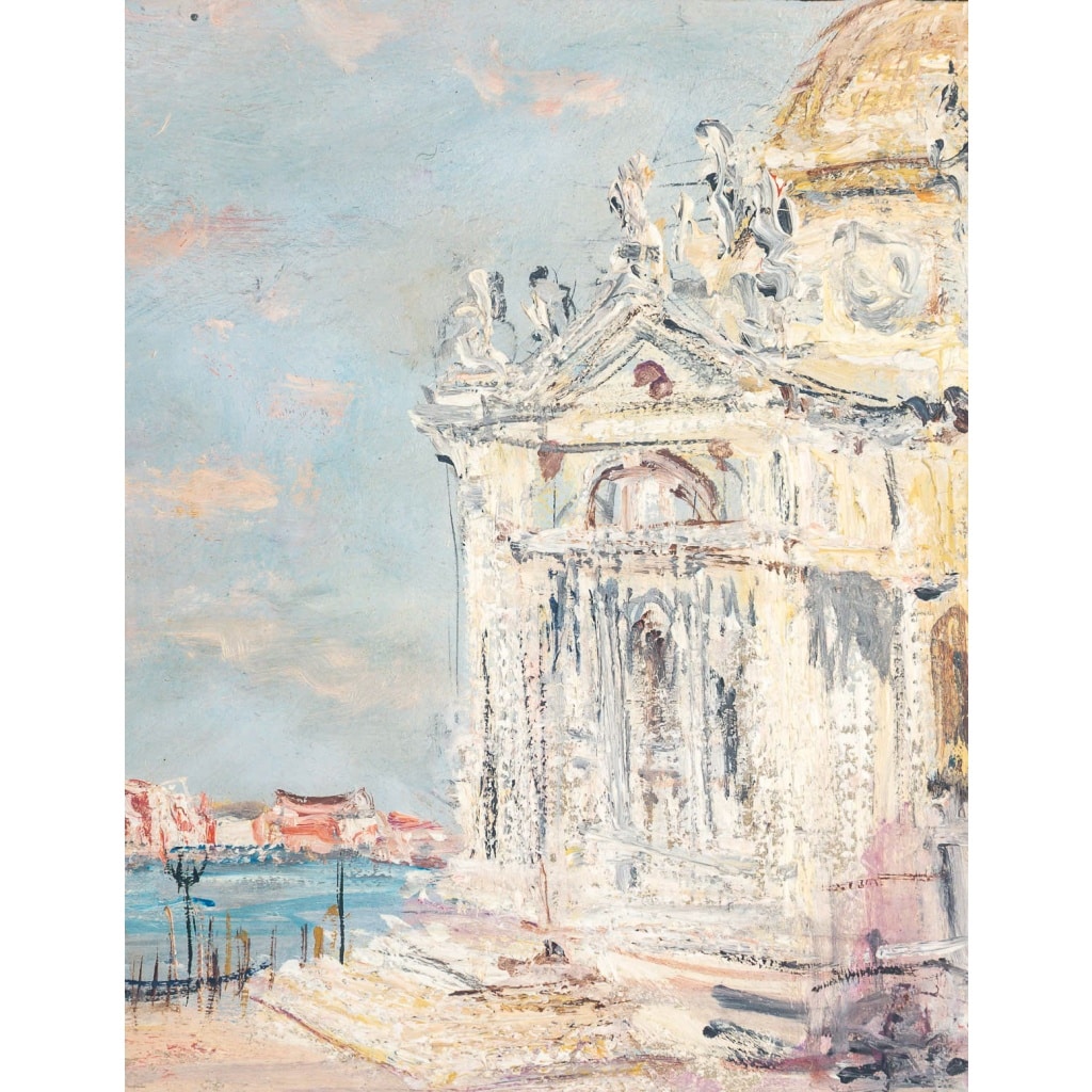 Serge Belloni (1925-2005) – Venise Vue Emblématique du Grand Canal huile sur toile vers 1979 | Biron 