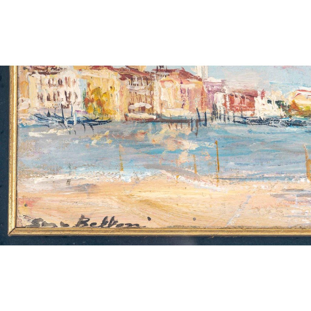Serge Belloni (1925-2005) – Venise Vue Emblématique du Grand Canal huile sur toile vers 1979 | Biron 