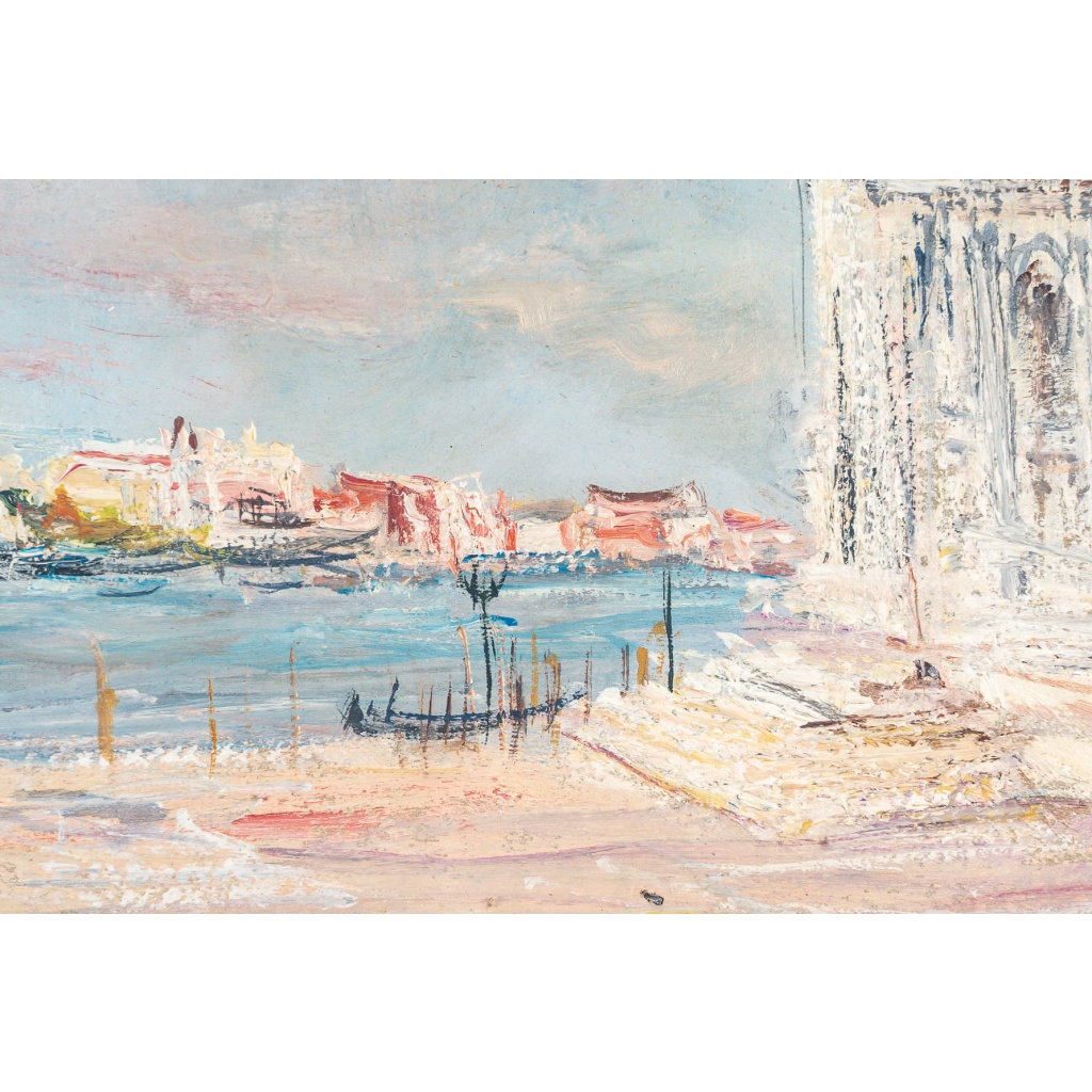 Serge Belloni (1925-2005) – Venise Vue Emblématique du Grand Canal huile sur toile vers 1979 | Biron 