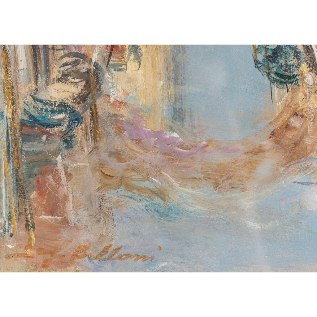 Serge Belloni (1925-2005) – Venise Vue de l’Hôpital San Giovanni Huile sur Toile vers 1980 | Biron 