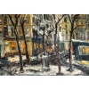 Serge Belloni (1925-2005) – La Place Furstenberg sous la neige huile sur toile vers 1970 | Biron 
