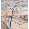 Serge Belloni (1925-2005) – Le Pont des Arts et l’Institut huile sur panneau vers 1980 | Biron 