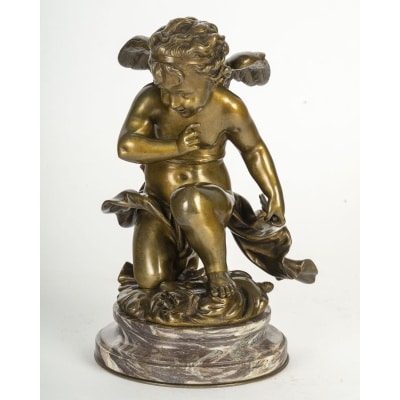 CARLIER E.- Jh. (1849-1927)-Undecided Love, 1894. Bronze statuette