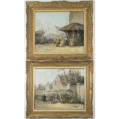 Une paire de tableaux paysages, Appert Georges