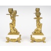 Paire de candélabres de style Louis XVI aux petits faunes. Epoque XIX | Biron 