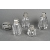 CHRISTOFLE/ BACCARAT – Ensemble de 5 flacons ART DECO circa 1930 | Biron 