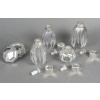 CHRISTOFLE/ BACCARAT – Ensemble de 5 flacons ART DECO circa 1930 | Biron 