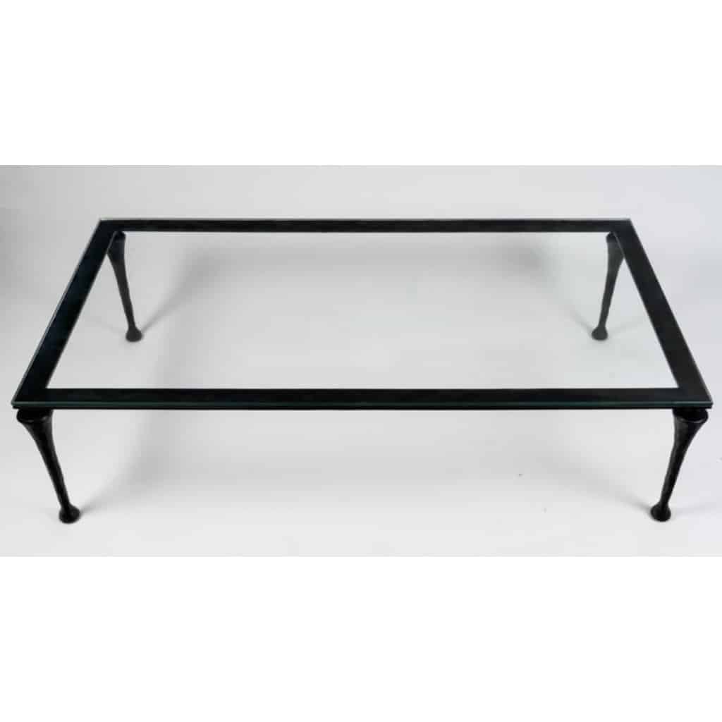1960 Grande table basse en fer forgé par Maison Roche | Biron 