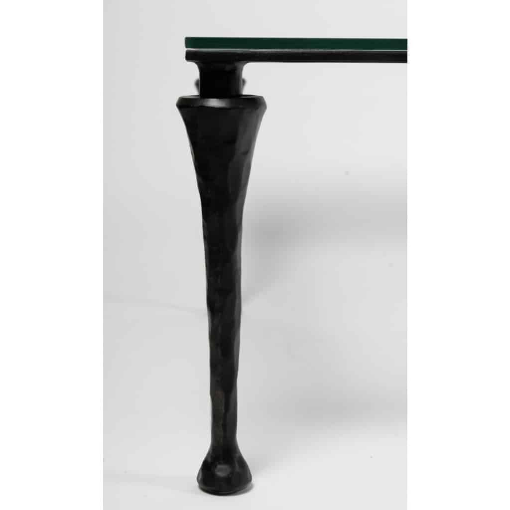 1960 Grande table basse en fer forgé par Maison Roche | Biron 