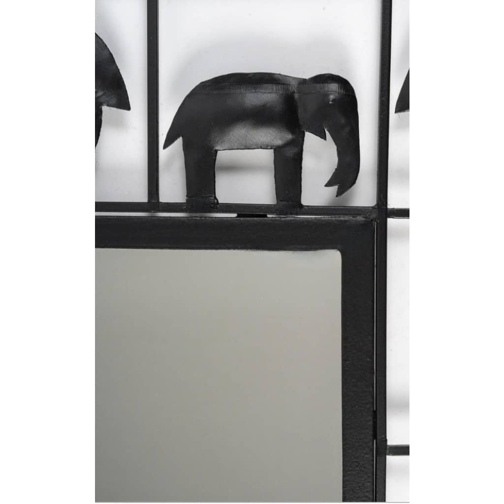 1950, Paire de miroirs en fer forgé, Atelier Marolles & Jean Touret | Biron 
