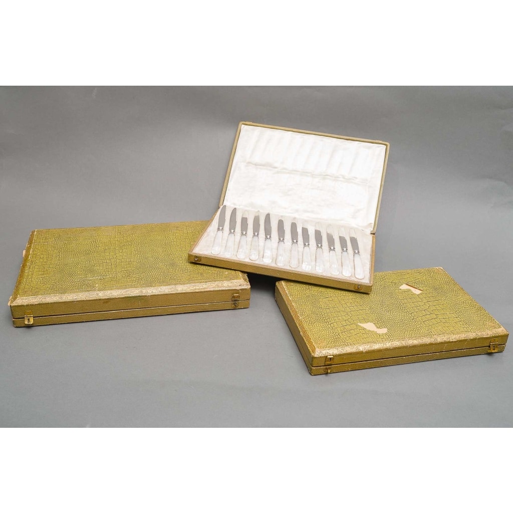 Service de coutellerie de 36 couteaux en coffret d’origine ART DECO | Biron 