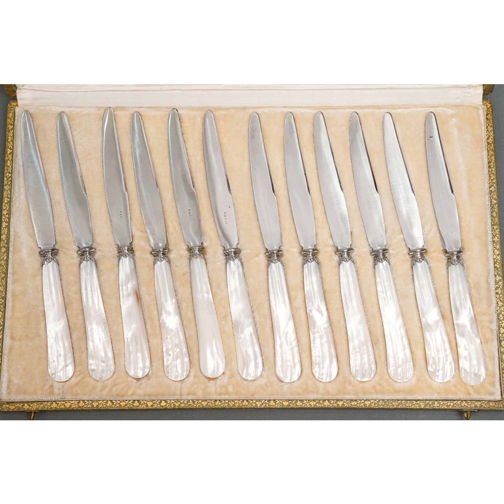 Service de coutellerie de 36 couteaux en coffret d’origine ART DECO | Biron 