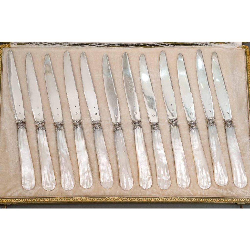 Service de coutellerie de 36 couteaux en coffret d’origine ART DECO | Biron 
