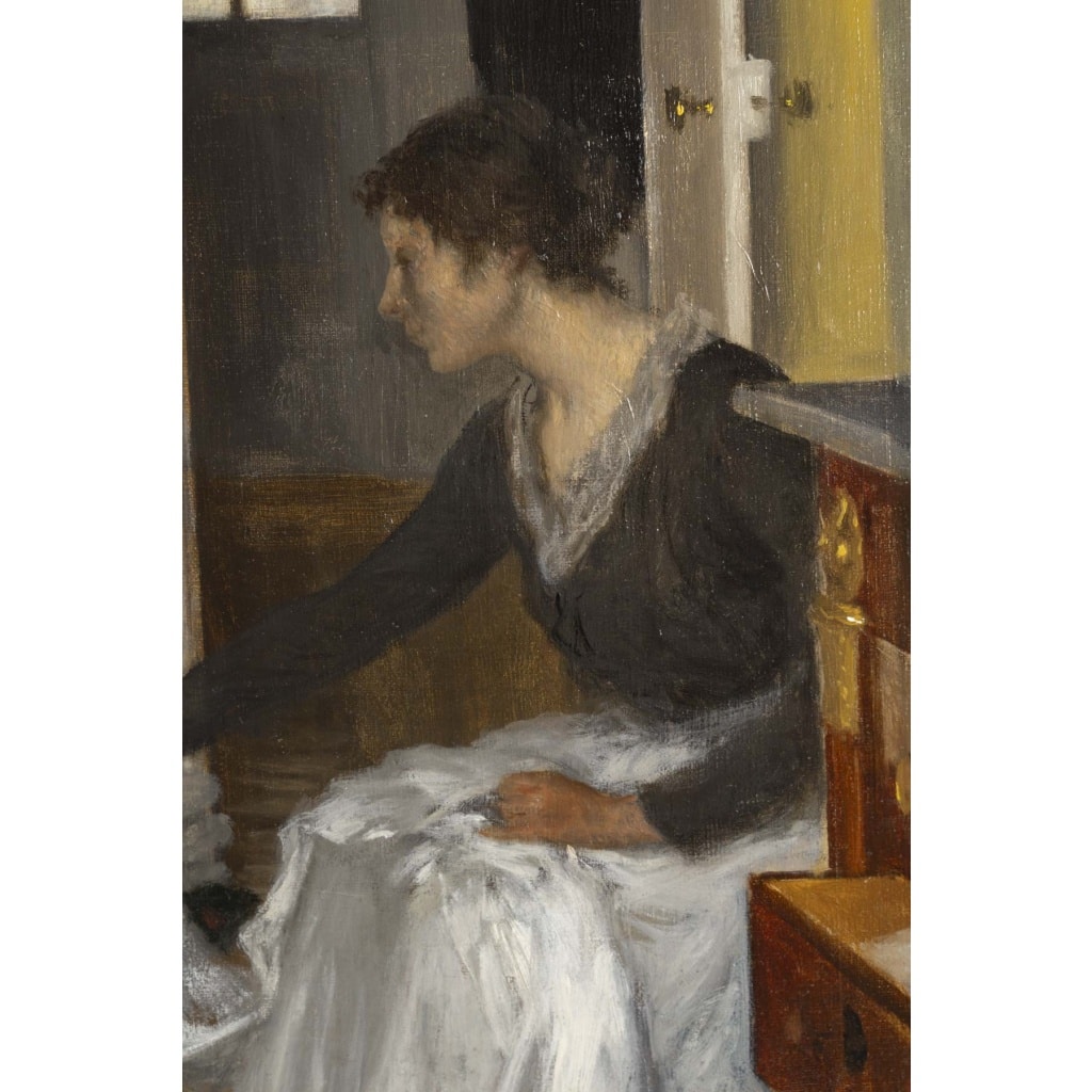 Henry LEROLLE (1848 – 1929) Mme Lerolle dans son intérieur | Biron Henry LEROLLE (1848 – 1929) Mme Lerolle dans son intérieur 1