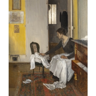 Henry LEROLLE (1848 – 1929) Mme Lerolle dans son intérieur