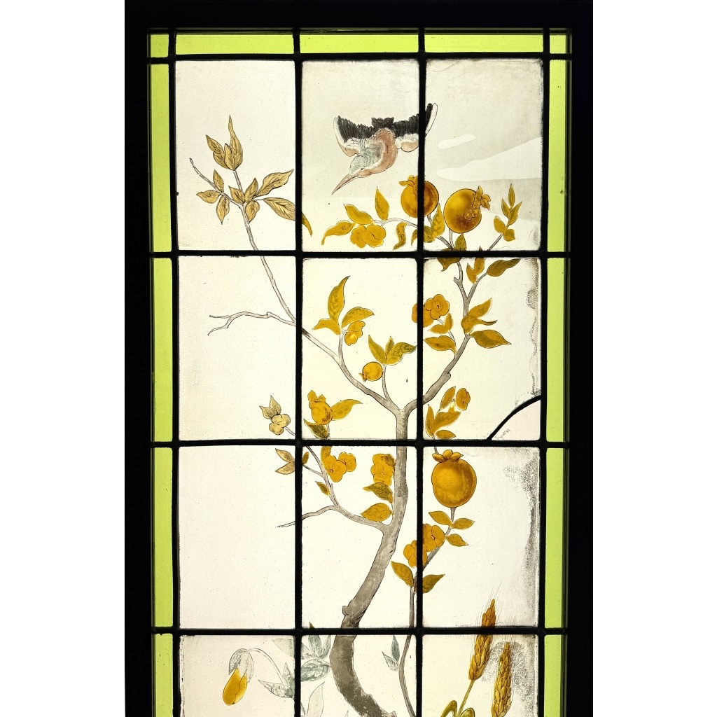 Vitrail au canard H137,5cm L48cm | Biron 