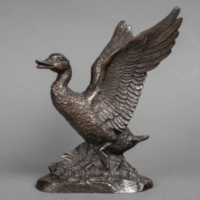 Sculpture - L' Envol Du Canard , Irénée Félix René Rochard (1906-1984) - Bronze