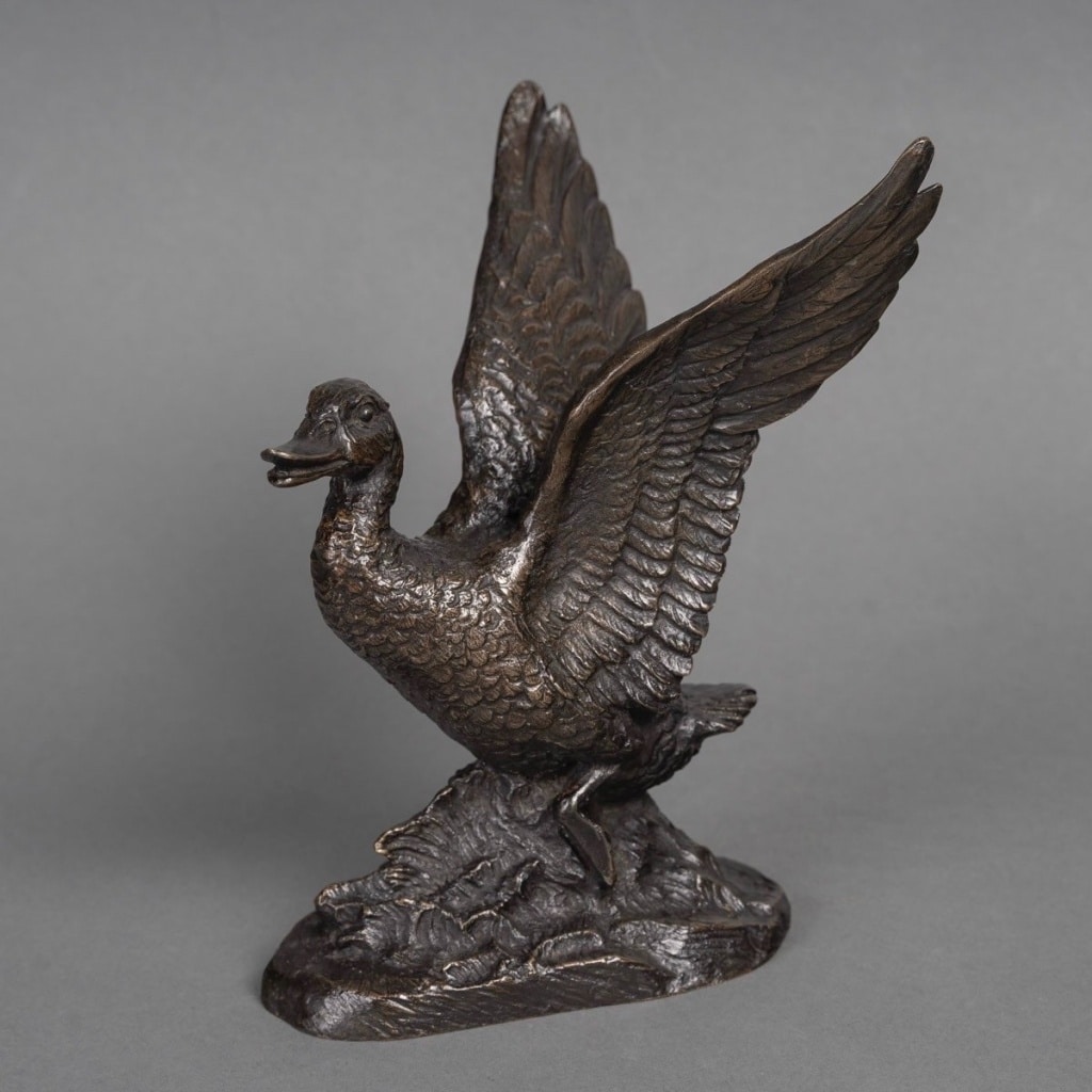 Sculpture – L’ Envol Du Canard , Irénée Félix René Rochard (1906-1984) – Bronze | Biron 