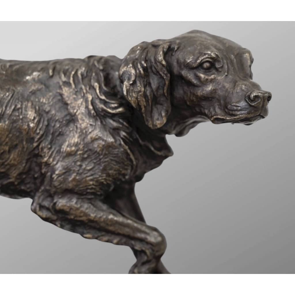 Sculpture – Chien Épagneul Français Fabio N°2 , Pierre – Jules Mêne (1810-1879) – Bronze | Biron 