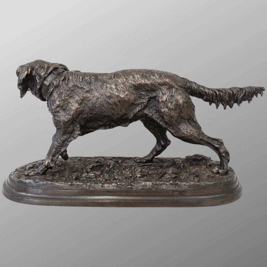 Sculpture – Chien Épagneul Français Fabio N°2 , Pierre – Jules Mêne (1810-1879) – Bronze | Biron 