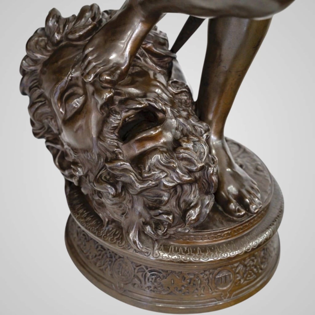 Sculpture – David Vainqueur De Goliath , Marius – Jean – Antonin Mercié (1845-1916) – Bronze | Biron 