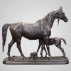 Sculpture – Jument Et Son Poulain , Christophe Fratin (1801-1864) – Bronze | Biron 