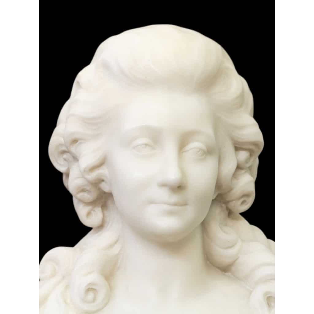 Sculpture – Buste « Madame De Pompadour » , Guglielmo Pugi (1850-1915) – Marbre | Biron 