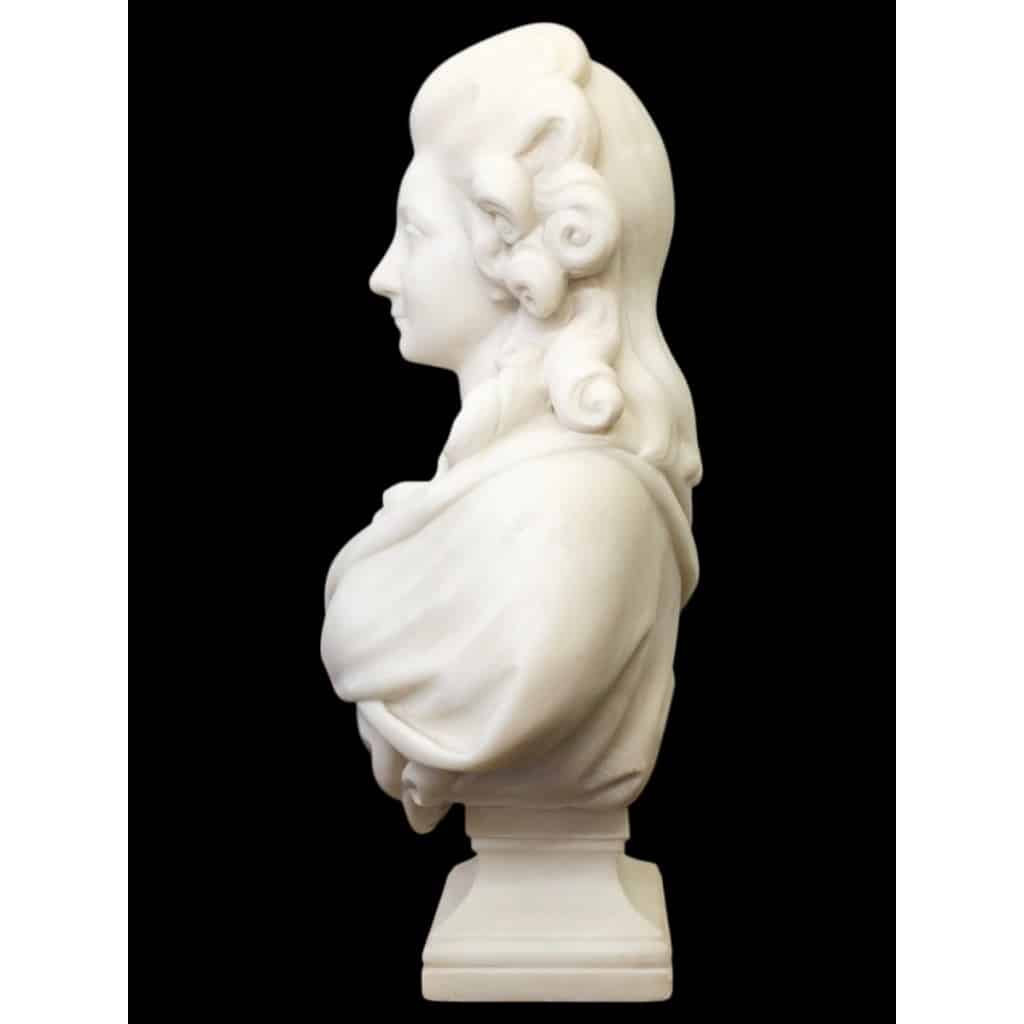 Sculpture – Buste « Madame De Pompadour » , Guglielmo Pugi (1850-1915) – Marbre | Biron 
